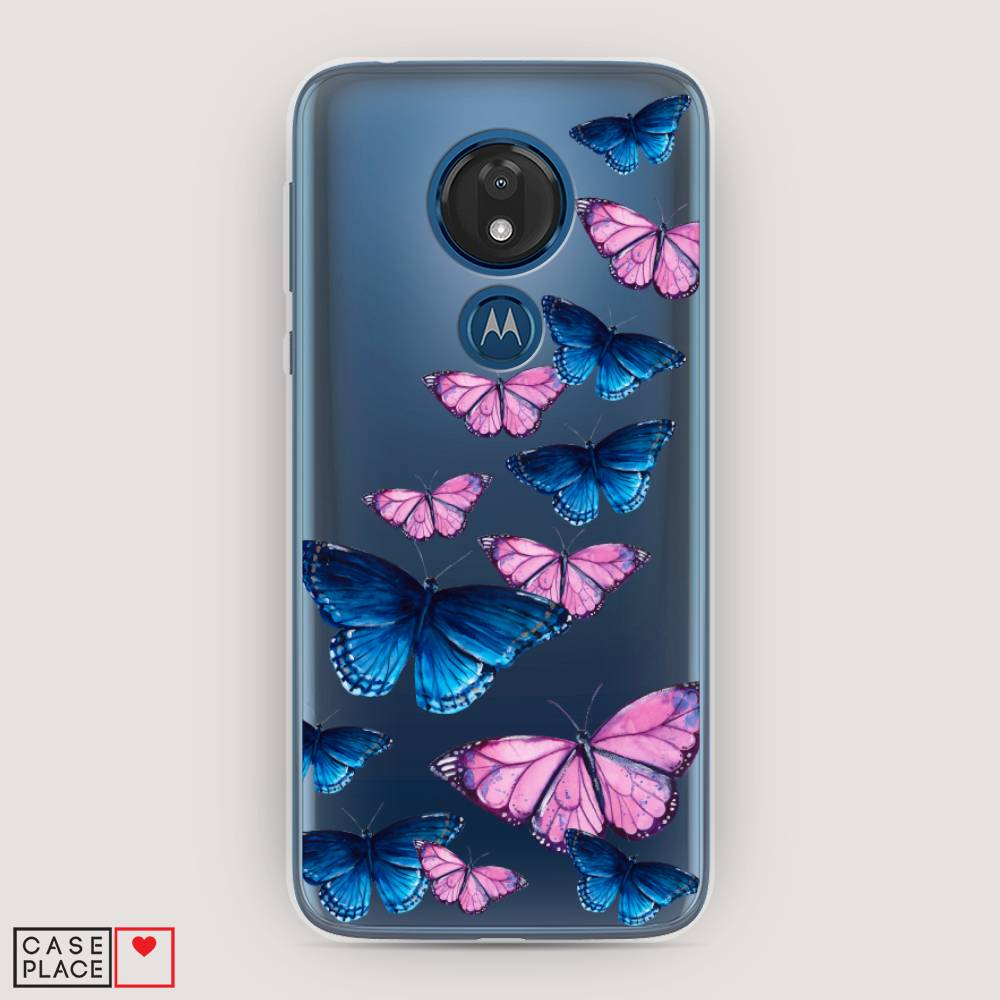 фото Силиконовый чехол "полет бабочек" на motorola moto g7 awog