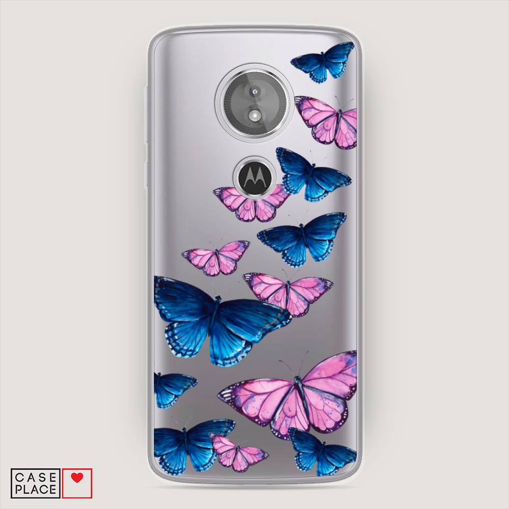 фото Силиконовый чехол "полет бабочек" на motorola moto g6 play awog
