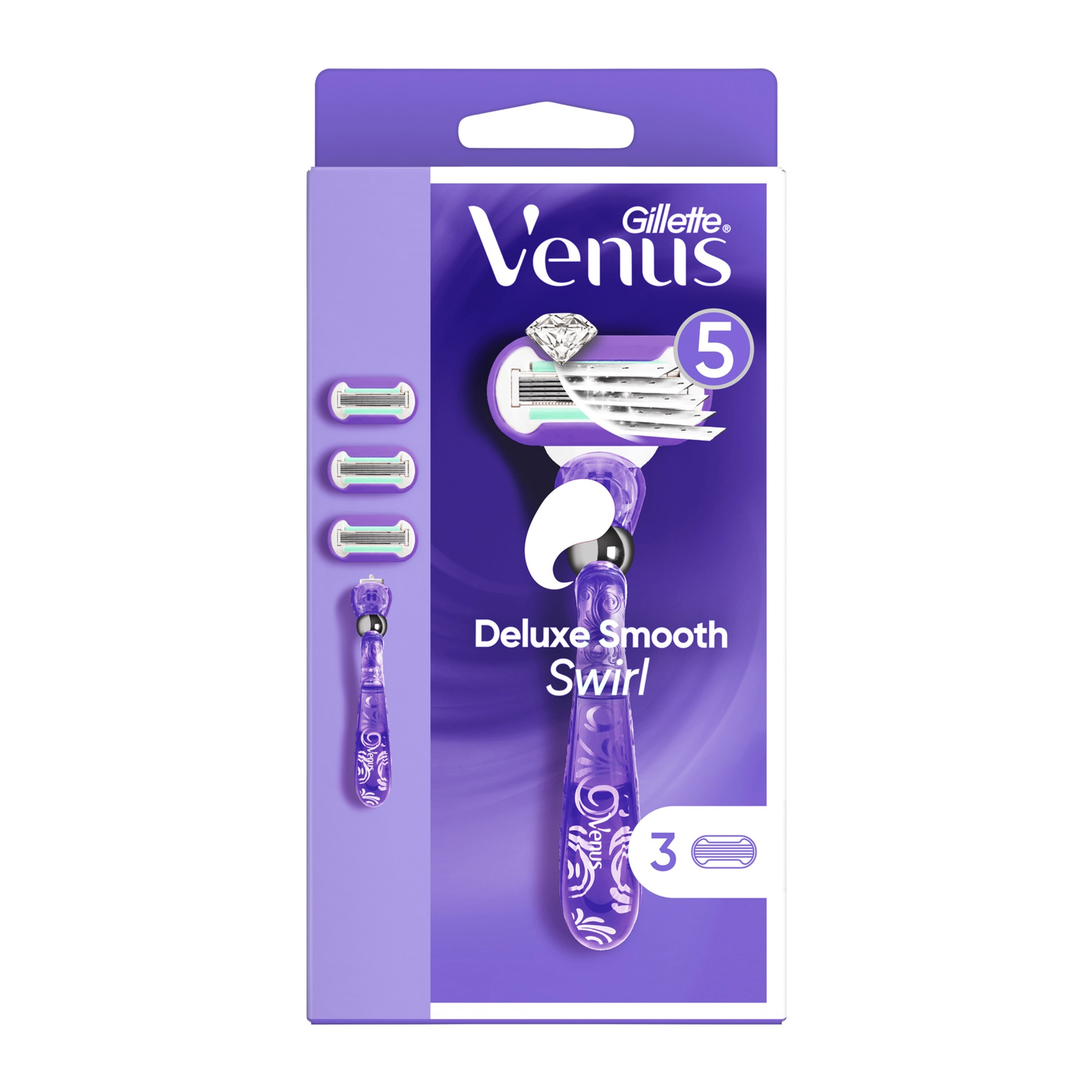 

Бритвенный станок Venus Extra Smooth Swirl с 3 сменными лезвиями