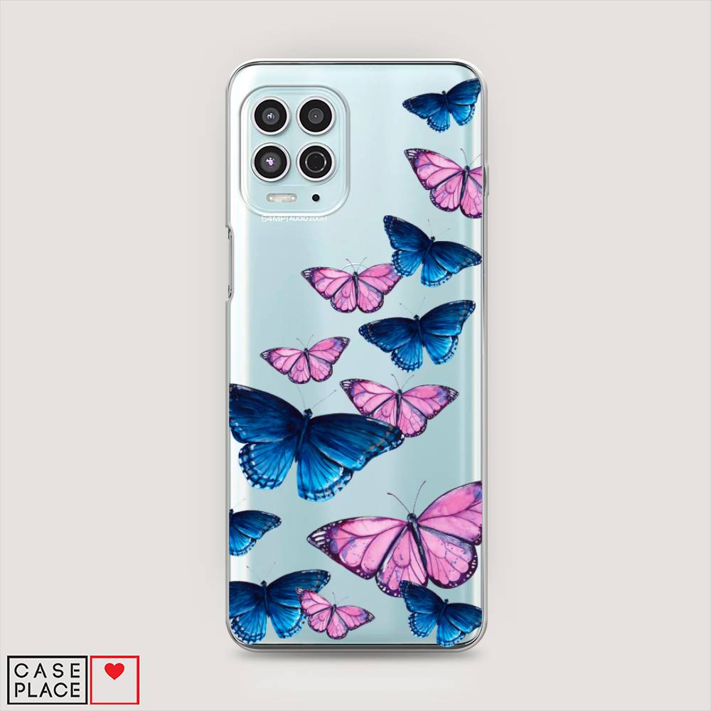 фото Силиконовый чехол "полет бабочек" на motorola moto g100 awog