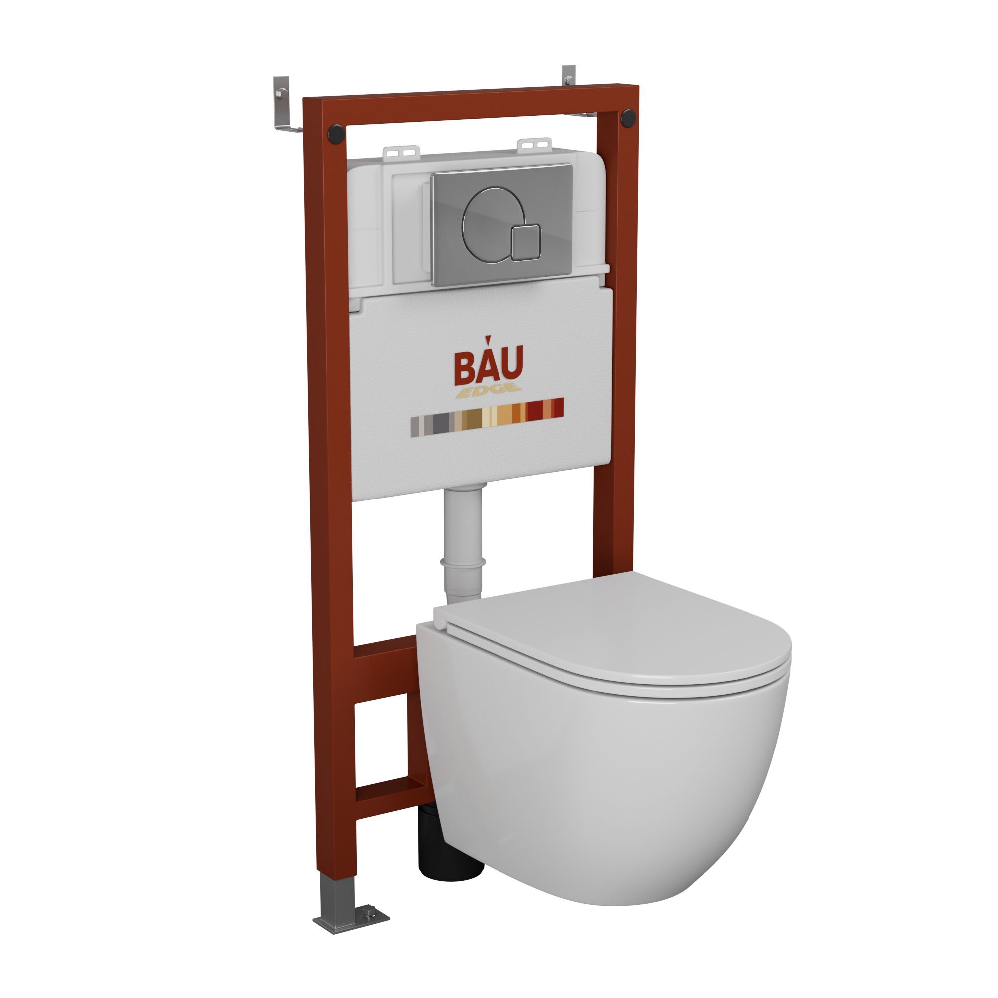 Комплект BAU 6 в 1: инсталляция BAU PRO,унитаз Bau Dream 52х36 Hurricane-2,сиденье,клавиша антибактериальное сиденье унитаза acanto geberit