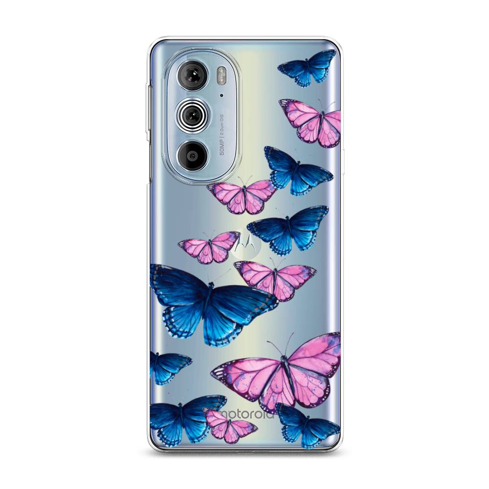 фото Силиконовый чехол "полет бабочек" на motorola edge 30 pro awog