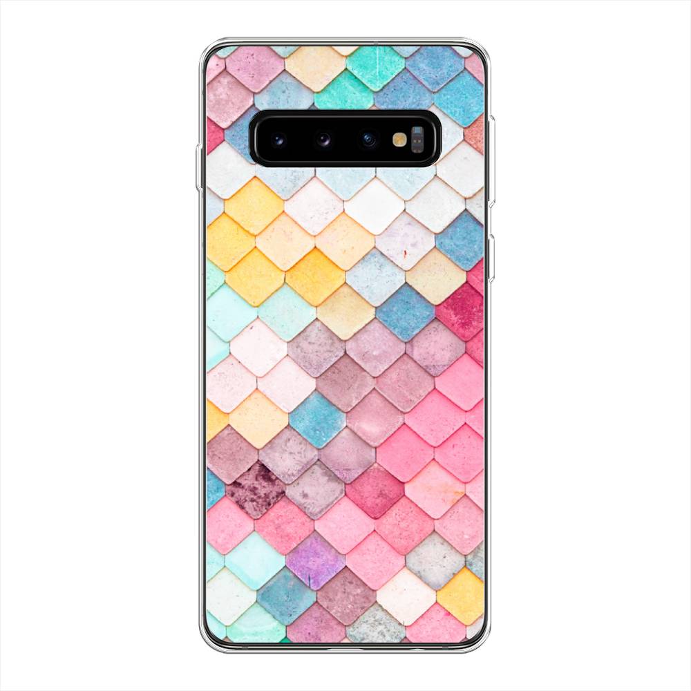 

Чехол Awog на Samsung Galaxy S10 Plus "Нежные ромбики", Разноцветный, 27150-4