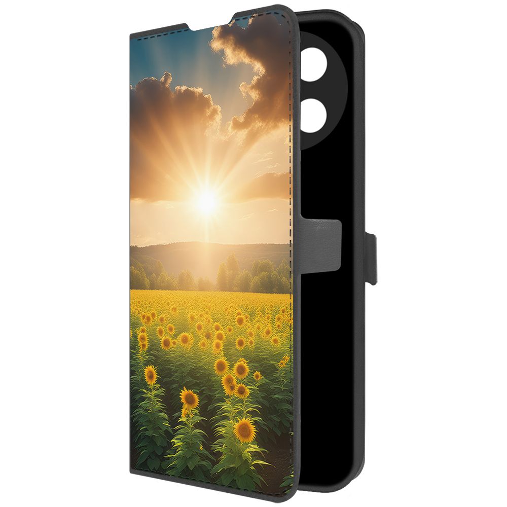 

Чехол-книжка Krutoff Eco Book для Realme 11 4G Солнечно (черный)
