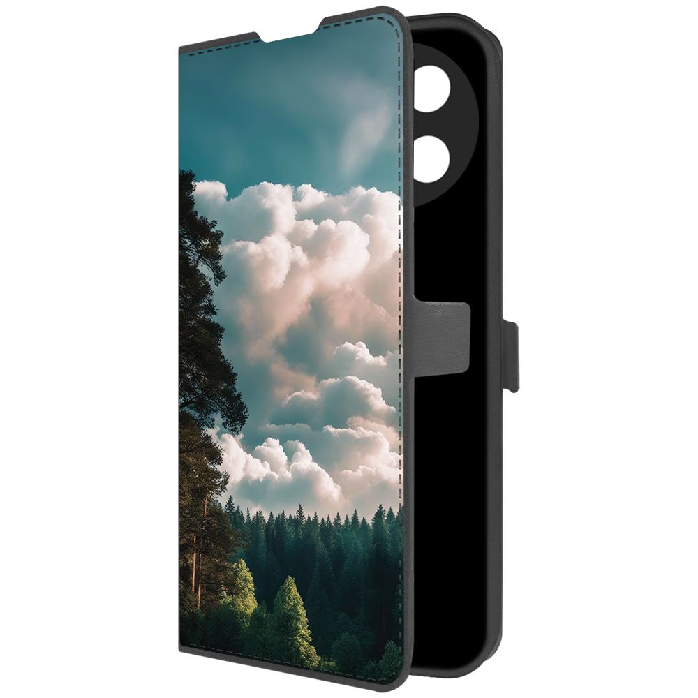 

Чехол-книжка Krutoff Eco Book для Realme 11 4G Облачно (черный)