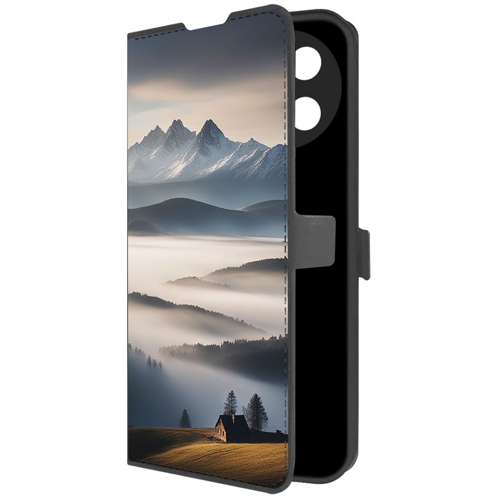 

Чехол-книжка Krutoff Eco Book для Realme 11 4G Туман (черный)