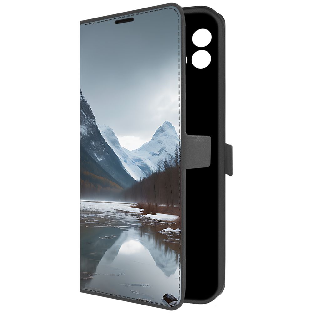 

Чехол-книжка Krutoff Eco Book для Realme Narzo 50i Весенняя оттепель (черный)