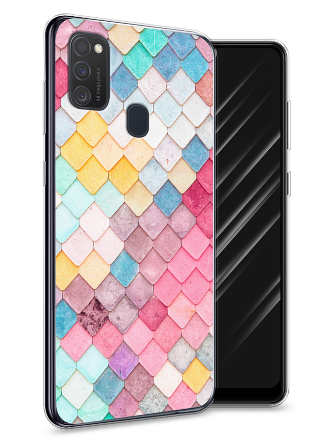 

Чехол Awog на Samsung Galaxy M21/M30s "Нежные ромбики", Разноцветный, 29750-4