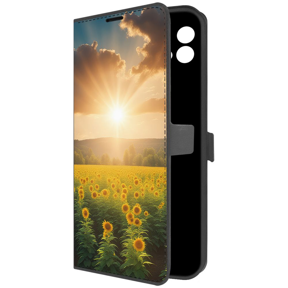 

Чехол-книжка Krutoff Eco Book для Realme Narzo 50i Солнечно (черный)