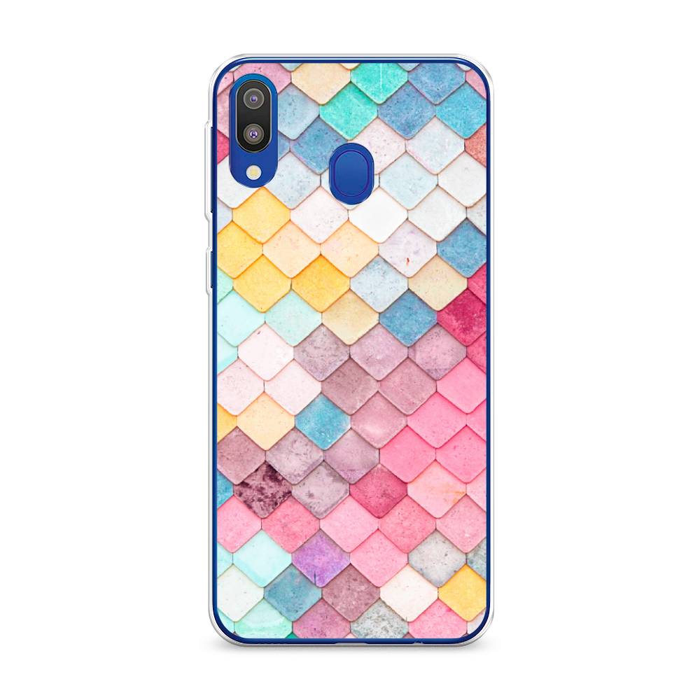 

Чехол Awog на Samsung Galaxy M20 "Нежные ромбики", Разноцветный, 27450-4