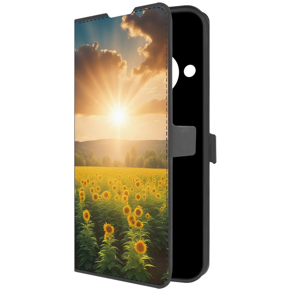 

Чехол-книжка Krutoff Eco Book для Honor Magic 5 Lite Солнечно (черный)