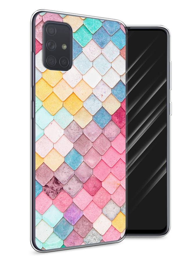 

Чехол Awog на Samsung Galaxy A71 4G "Нежные ромбики", Разноцветный, 29050-4