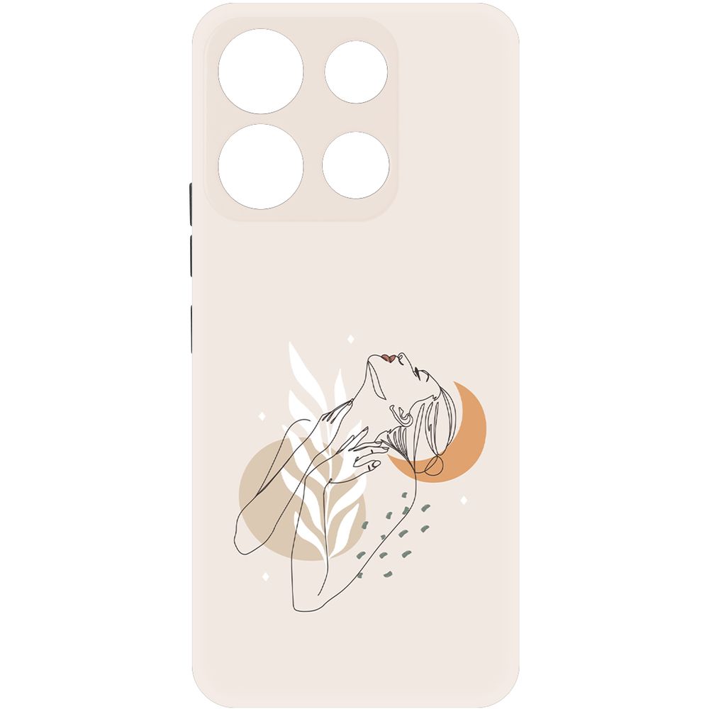 

Чехол-накладка Krutoff Soft Case Женственность для ITEL A60s черный