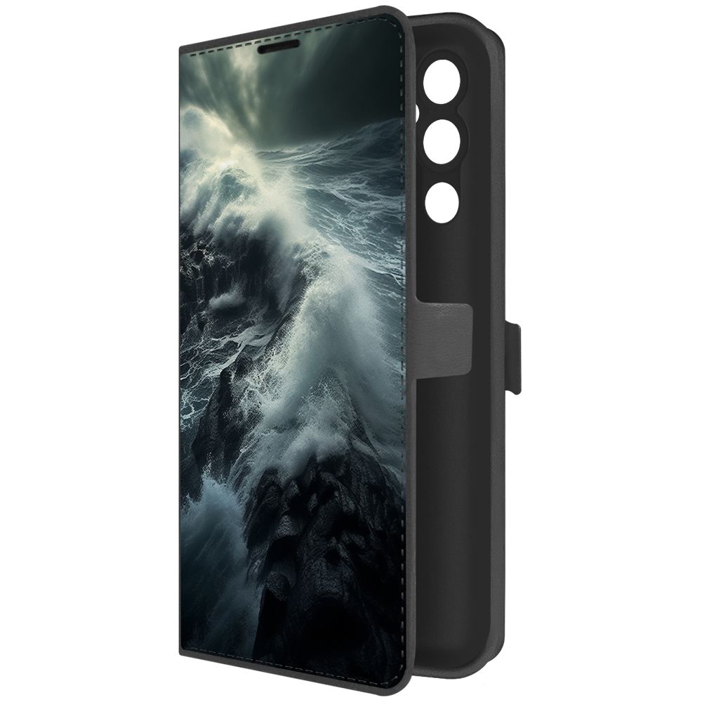 

Чехол-книжка Krutoff Eco Book для Tecno Pova 4 Шторм (черный)