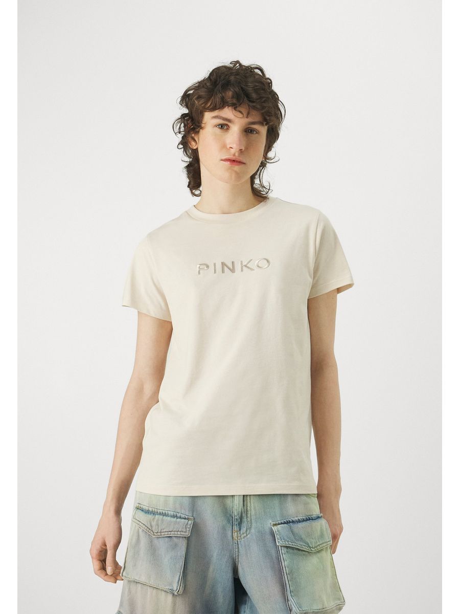 

Футболка женская Pinko P6921D09O бежевая S, Бежевый, P6921D09O