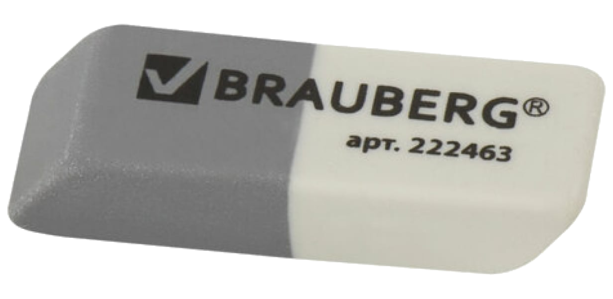 

Набор из 24 шт, Резинки стирательные BRAUBERG (222463), Белый;серый