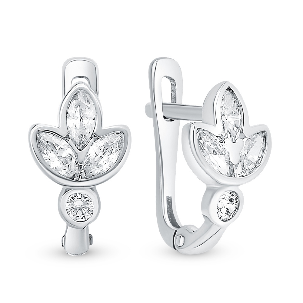 

Серьги из серебра 585Gold 902000984, циркон, 902000984