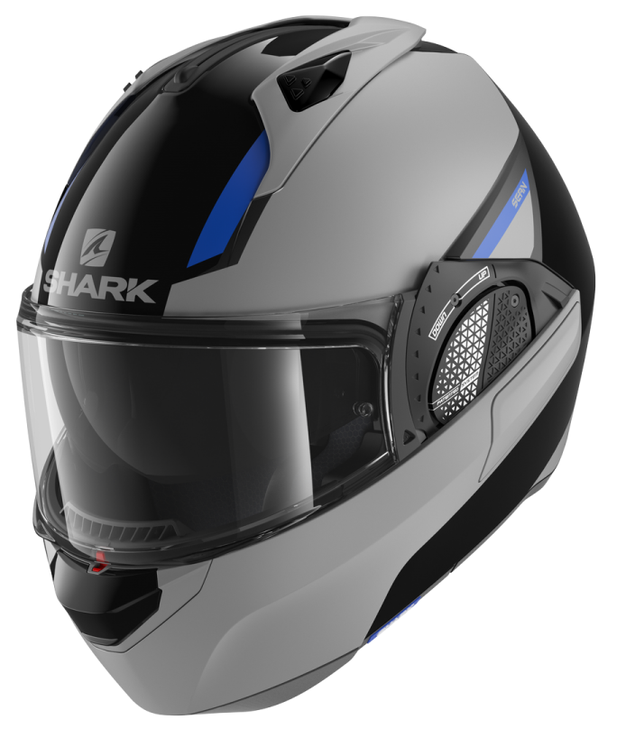 Шлем SHARK EVO GT SEAN арт.HE8913E-KSB-XS Black/Silver/Blue XS