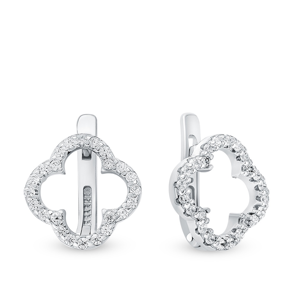 

Серьги из серебра 585Gold 702011901, фианит, 702011901