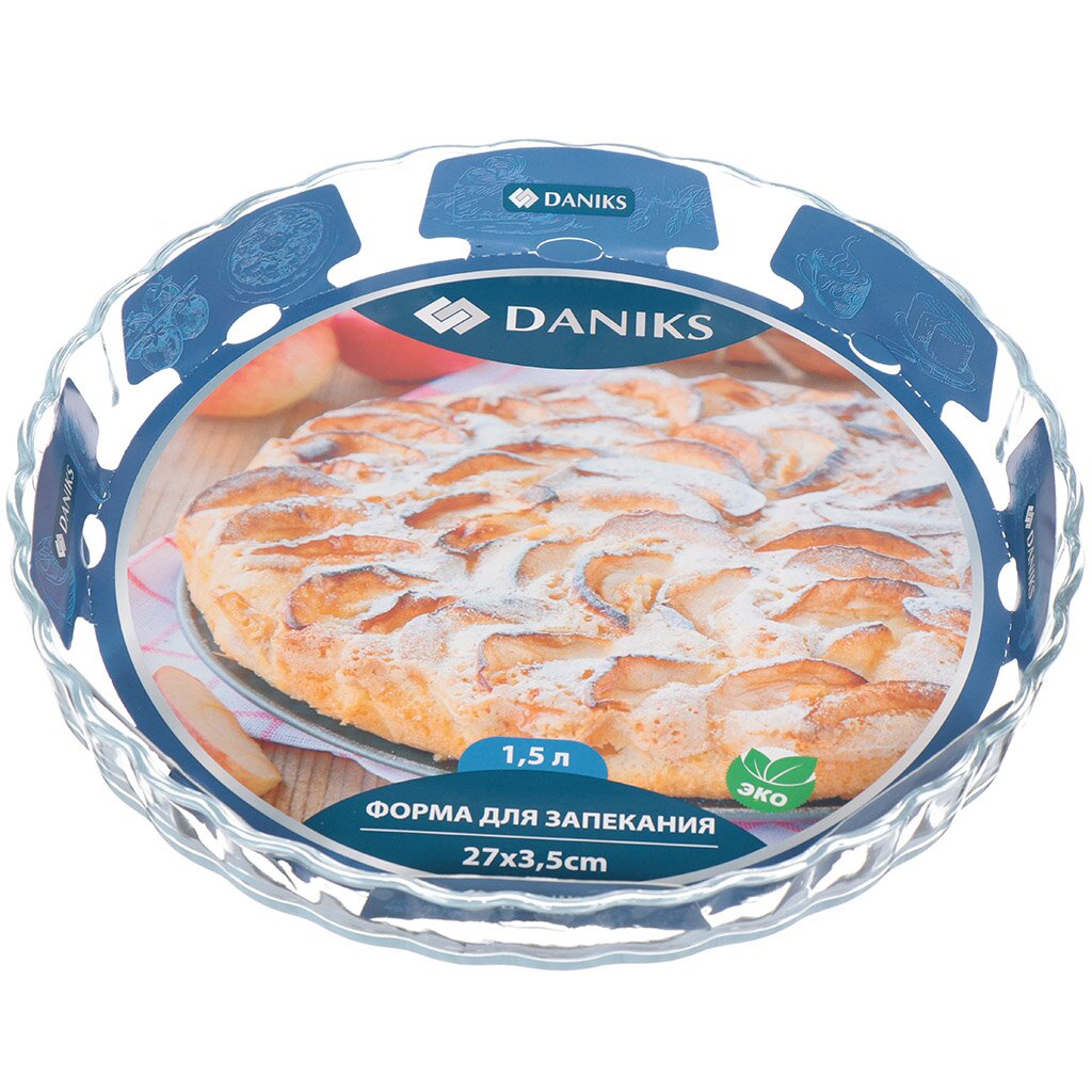 

Форма для выпечки стекло, 27х27х3.5 см, 1.5 л, кругл, Daniks, HSAW15, Прозрачный, HSAW15P2