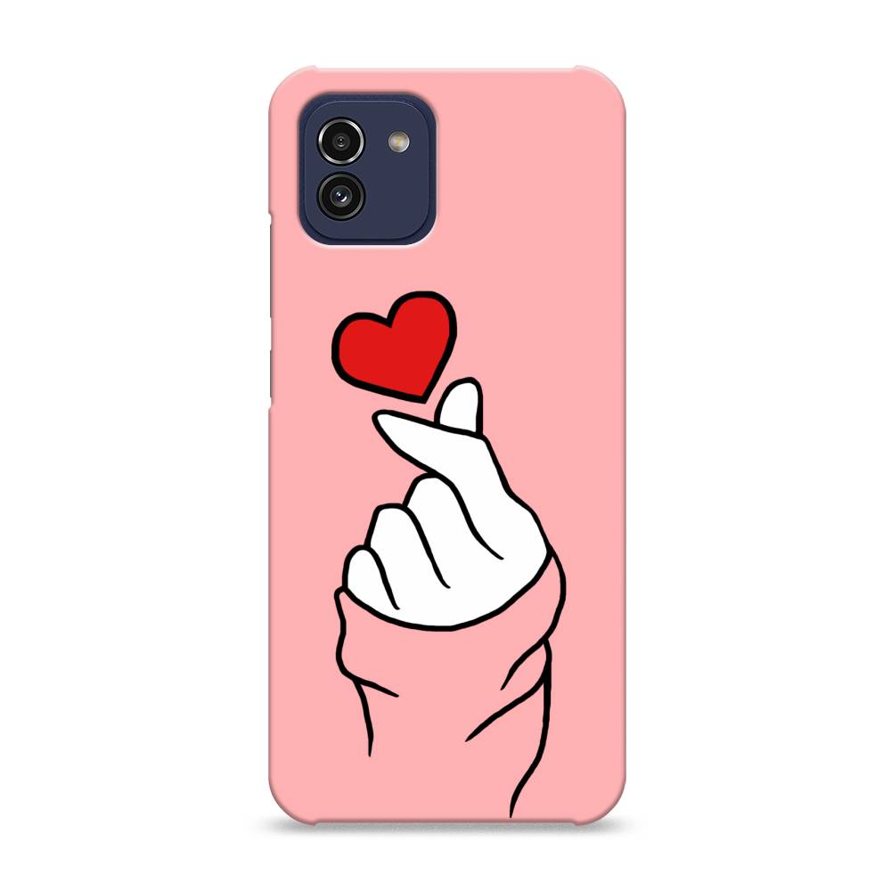 

Пластиковый чехол "Милое сердечко" на Samsung Galaxy A03, 2104920-5