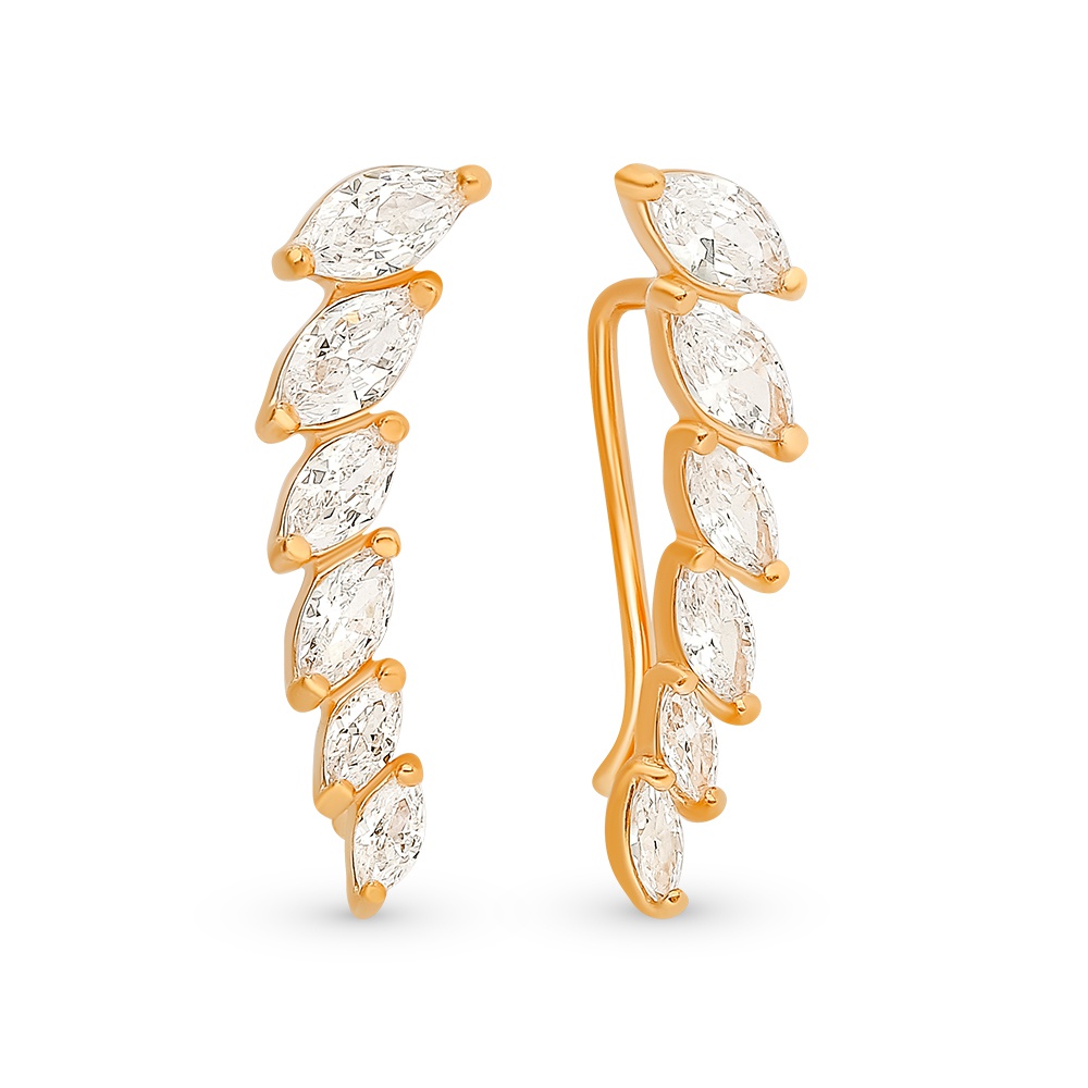 

Серьги из серебра 585Gold 702011767, фианит, 702011767