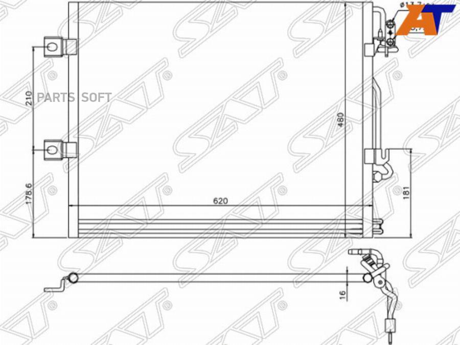 

Радиатор Кондиционера Mercedes S-Class W221/Cl-Class W216 06- Sat арт. ST-MD47-394-0