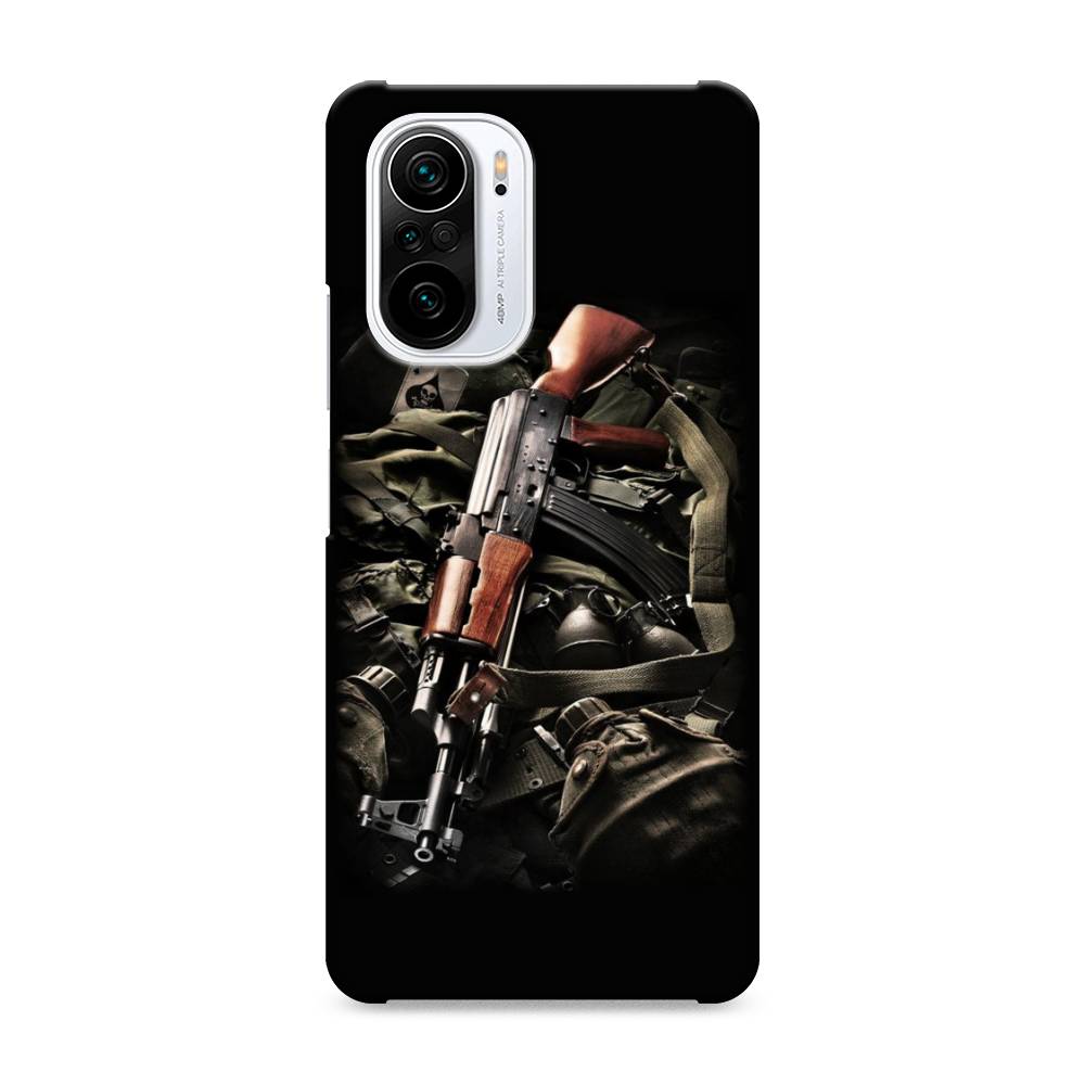 

Пластиковый чехол "Автомат" на Xiaomi Poco F3, 310120-4