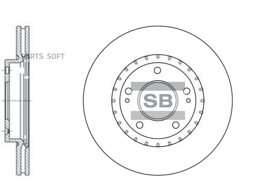 

Диск тормозной передний Sangsin SD1071