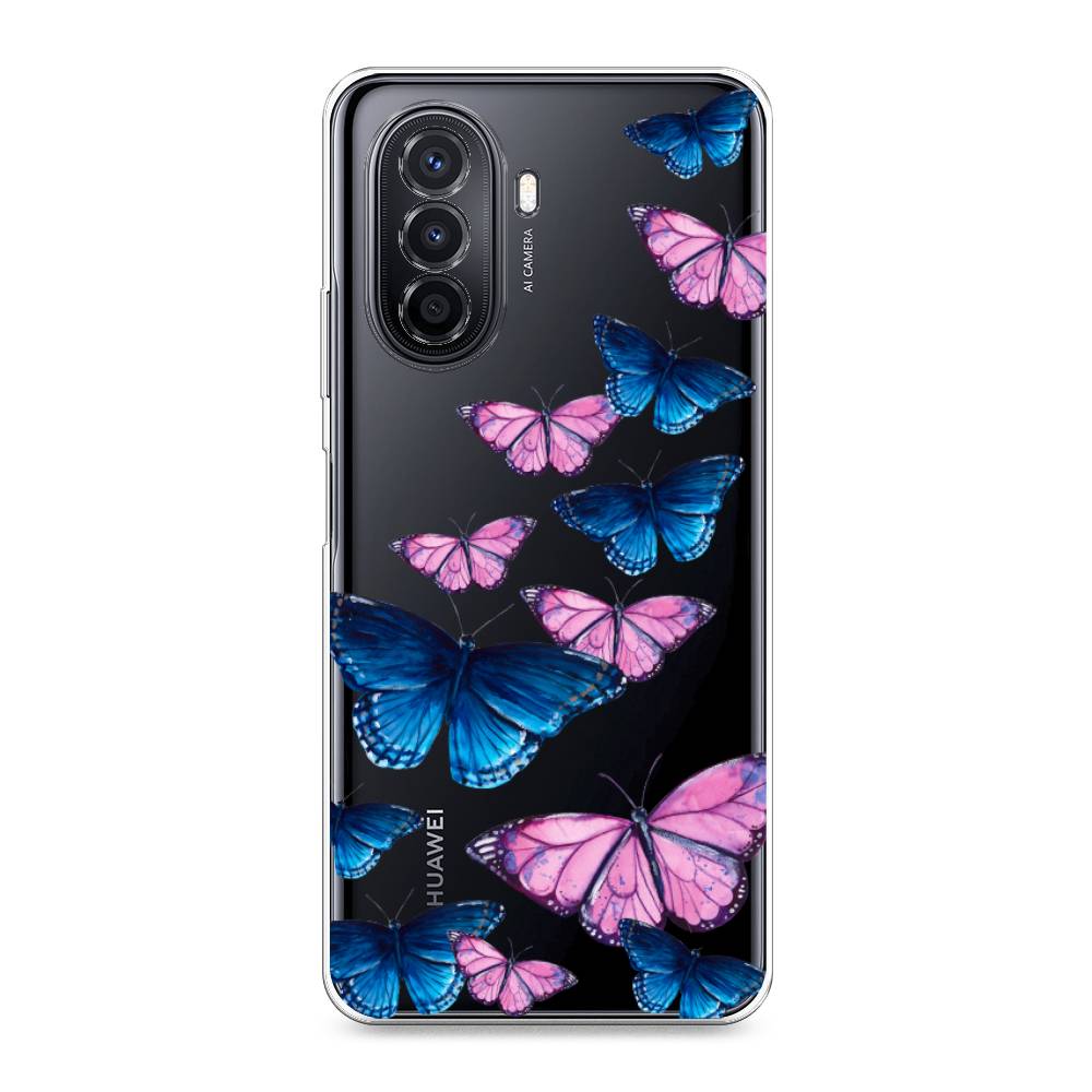 фото Силиконовый чехол "полет бабочек" на huawei nova y70 awog