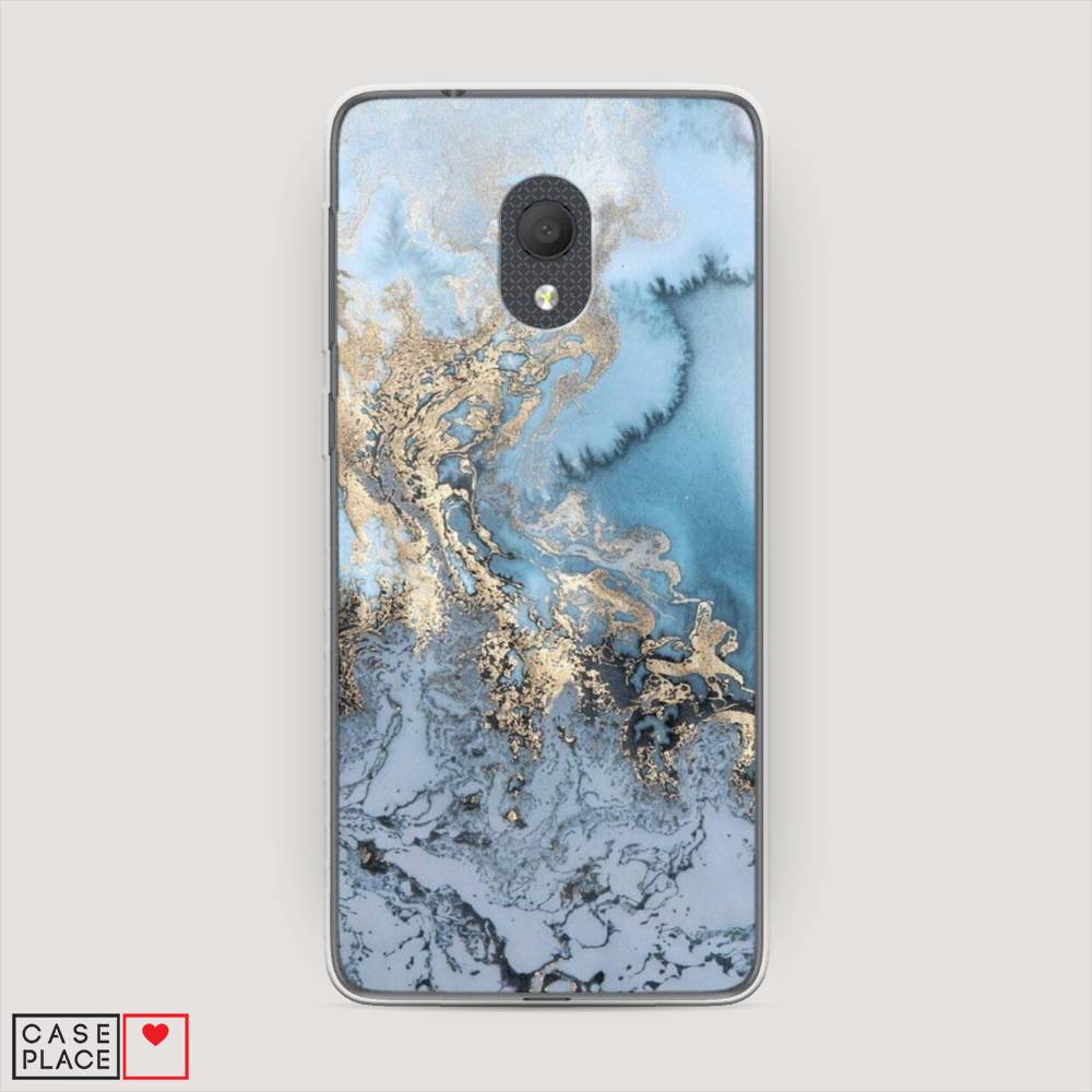 

Чехол Awog на Alcatel 1C 5003D (2019) / Алкатель 1C 5003D (2019) "Морозная лавина синяя", 170650-3