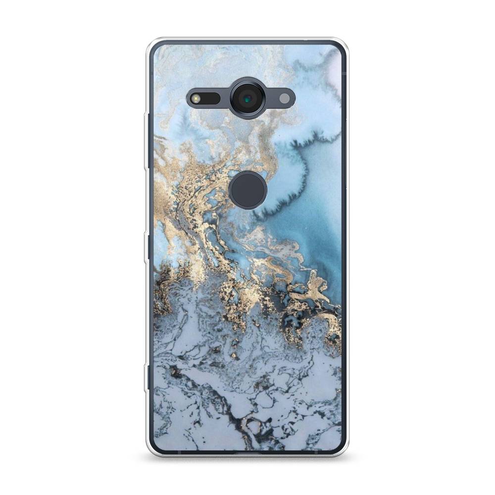 фото Чехол awog "морозная лавина синяя" для sony xperia xz2 compact