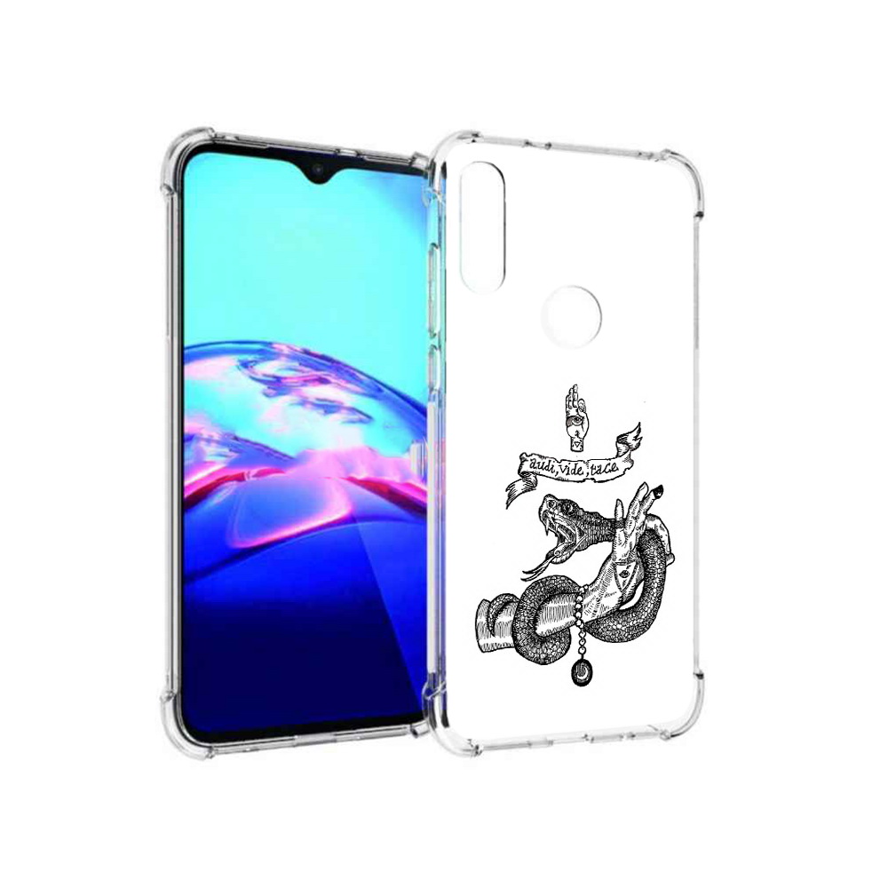 

Чехол MyPads Tocco для Motorola Moto E змея на руке рисунок (PT227064.345.366), Прозрачный, Tocco