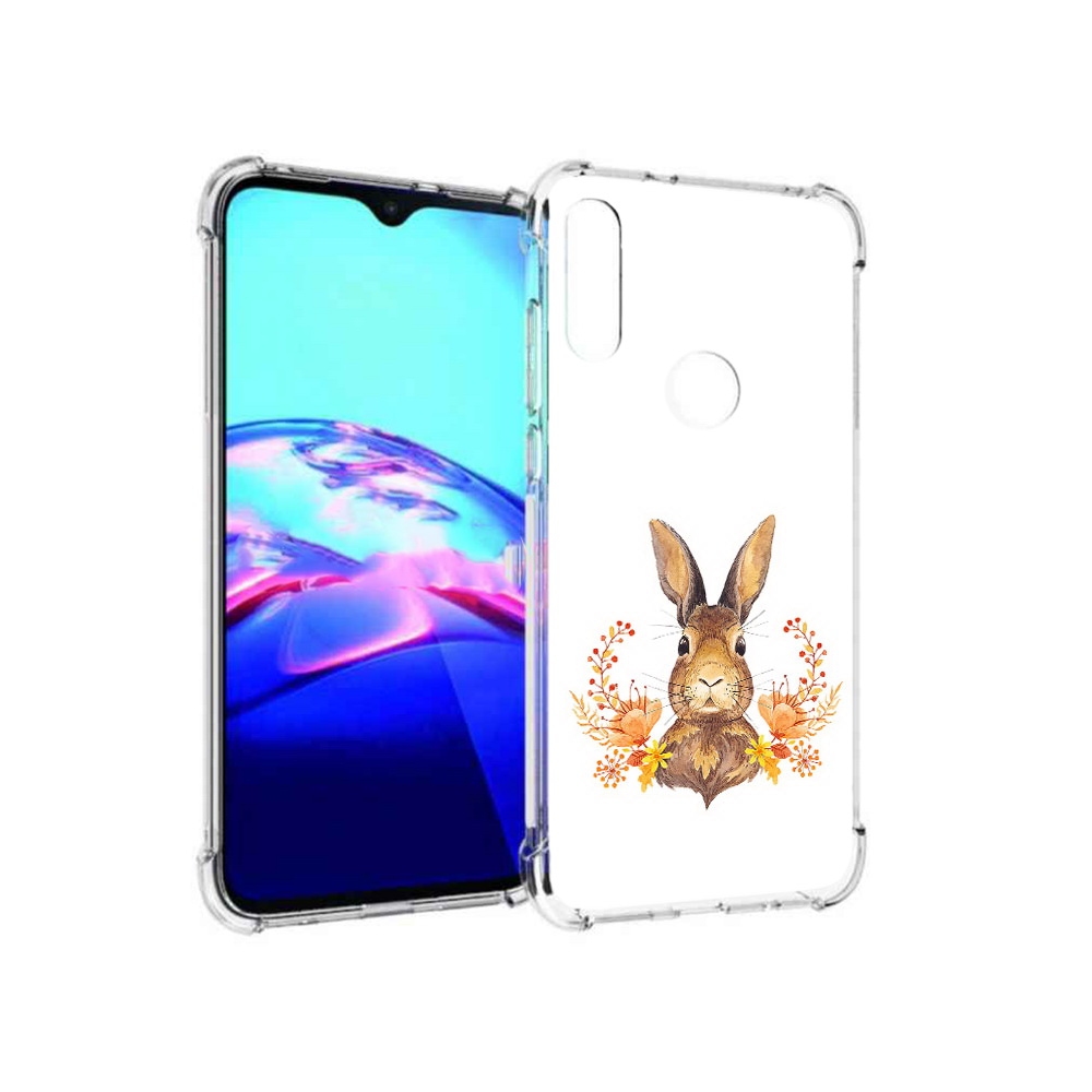 

Чехол MyPads Tocco для Motorola Moto E зайка в цветах (PT227064.345.349), Прозрачный, Tocco