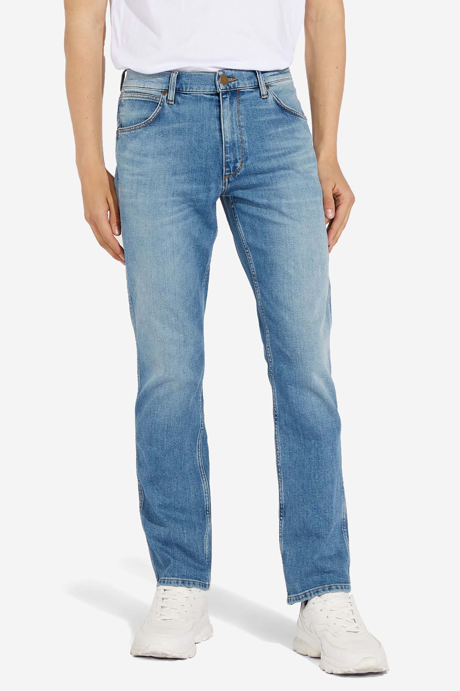 фото Джинсы мужские wrangler men greensboro jeans голубые 35/32