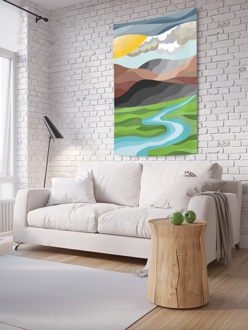 

Вертикальное фотопанно на стену JoyArty Ручеек из гор 100x150 см, Ручеек из гор