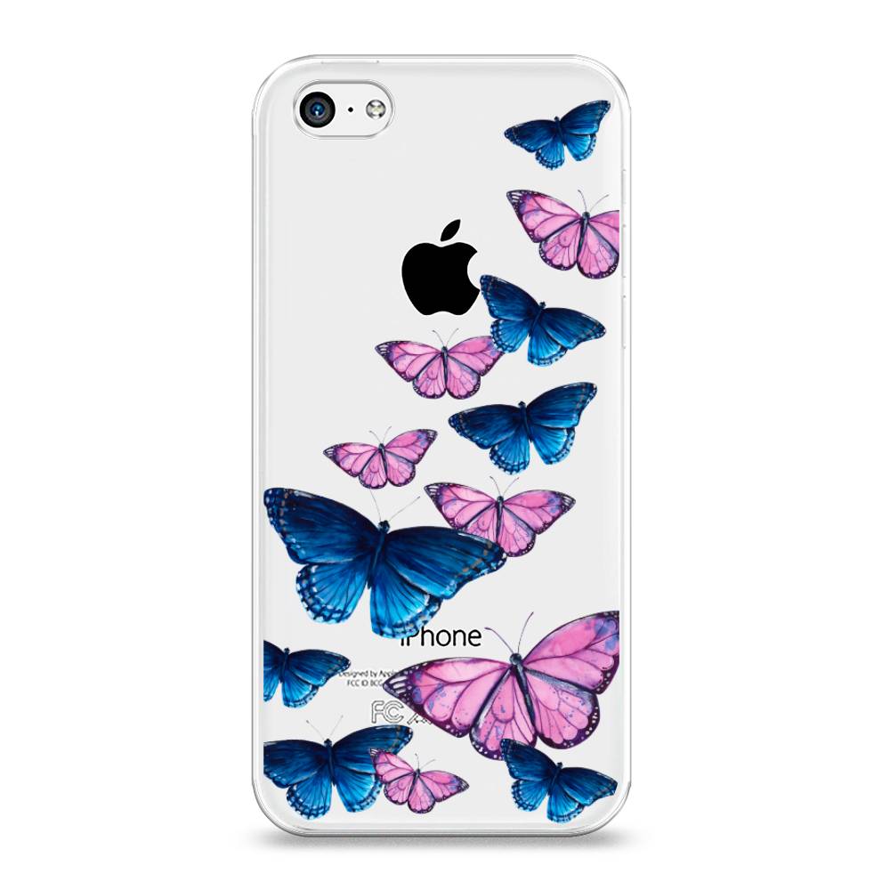 фото Силиконовый чехол "полет бабочек" на apple iphone 5c awog