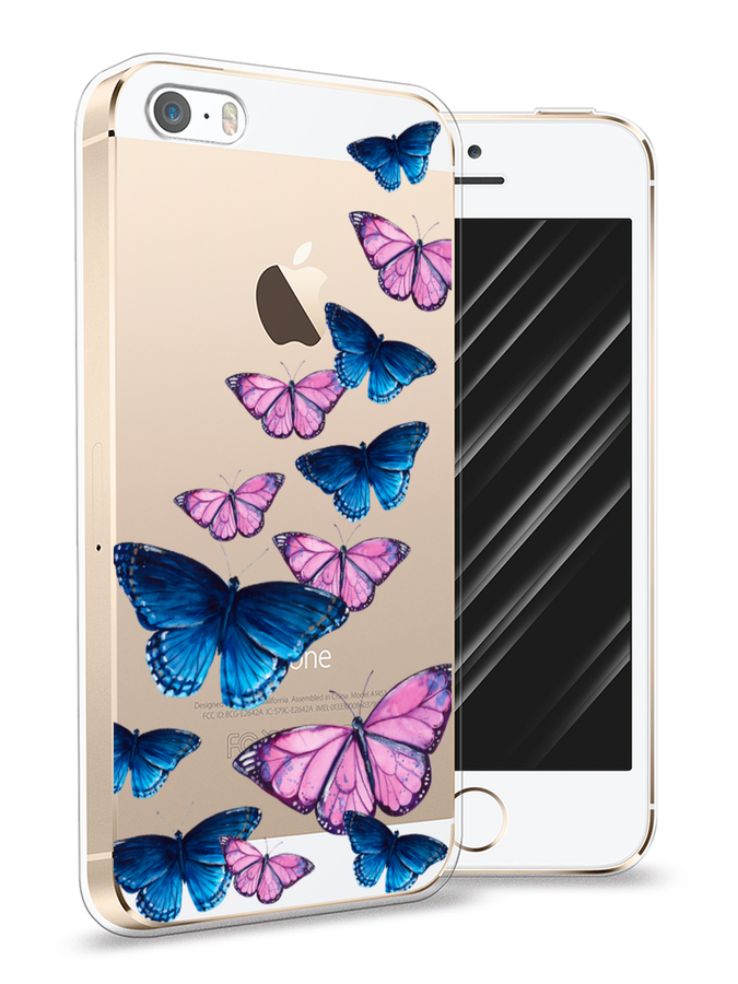 

Чехол Awog на Apple iPhone 5 / Айфон 5 "Полет бабочек", Разноцветный, 10350-2
