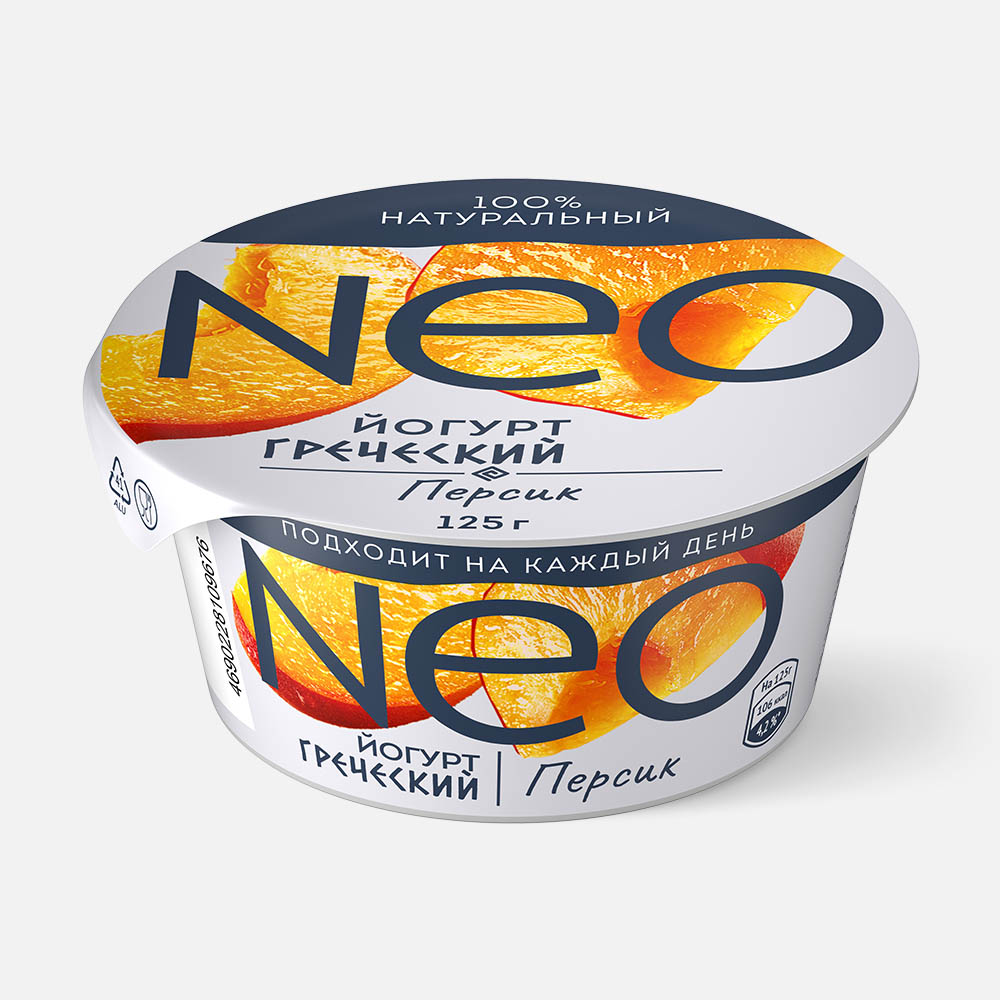 Греческий йогурт Neo, 1,7%, персик, 125 г