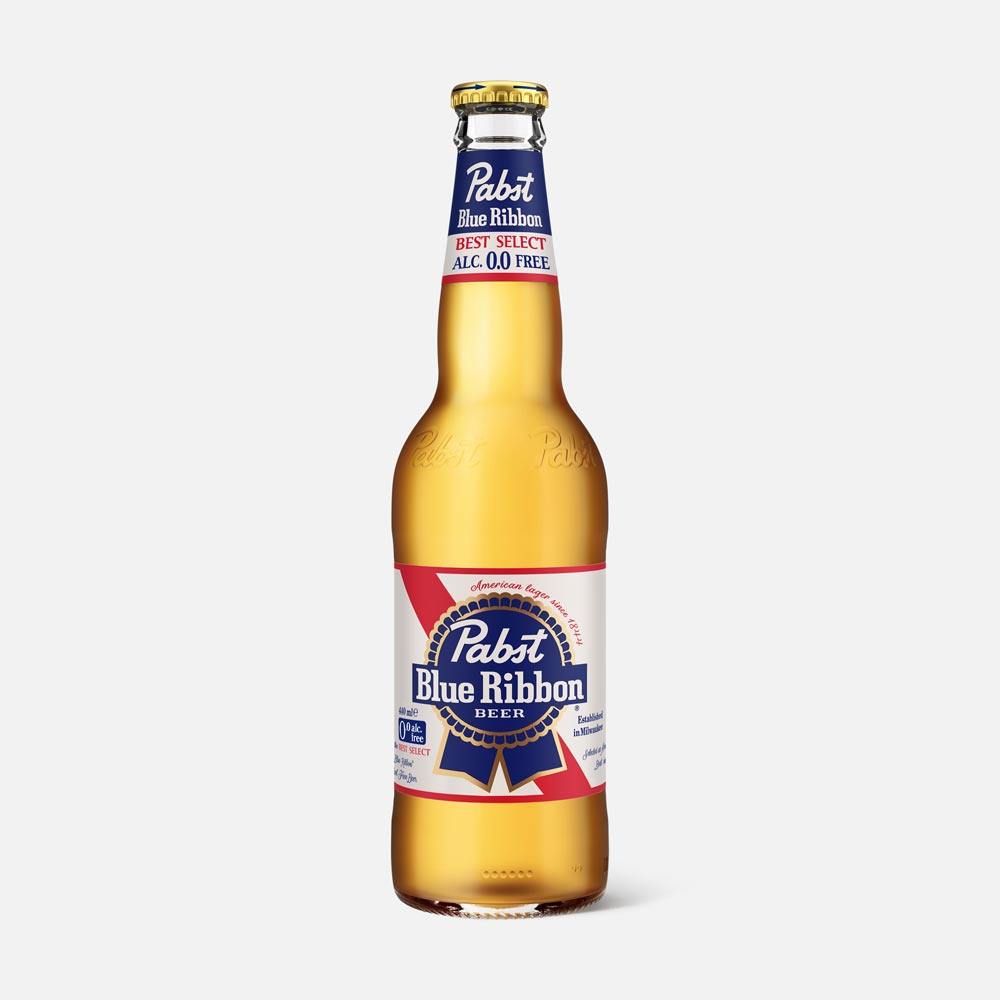 Безалкогольное светлое пиво Pabst Blue Ribbon Best Select, фильтрованное, 0,44 л