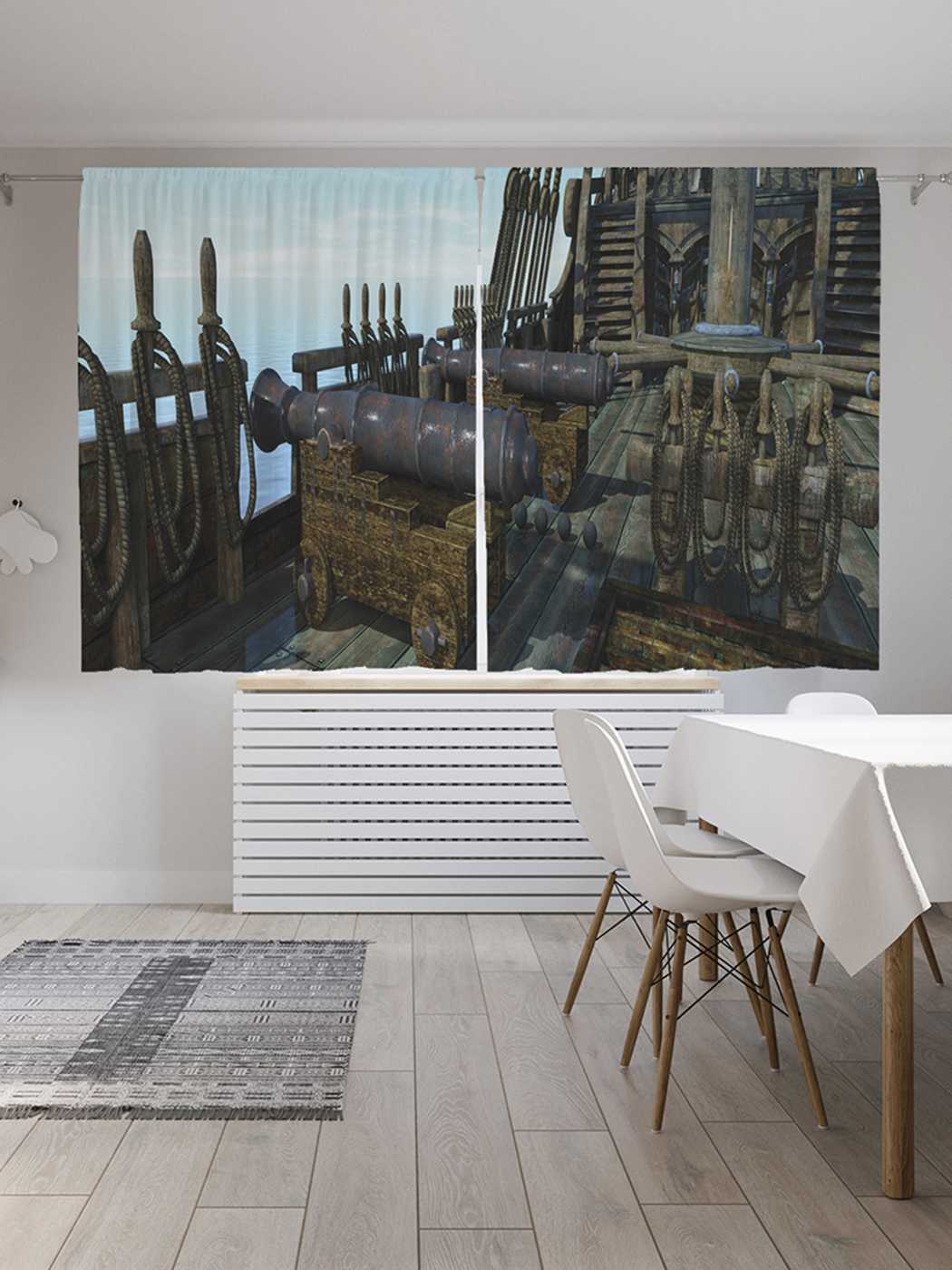 

Классические шторы JoyArty "Корабельные пушки", серия Oxford DeLux, 2 полотна 145x180 см, Корабельные пушки