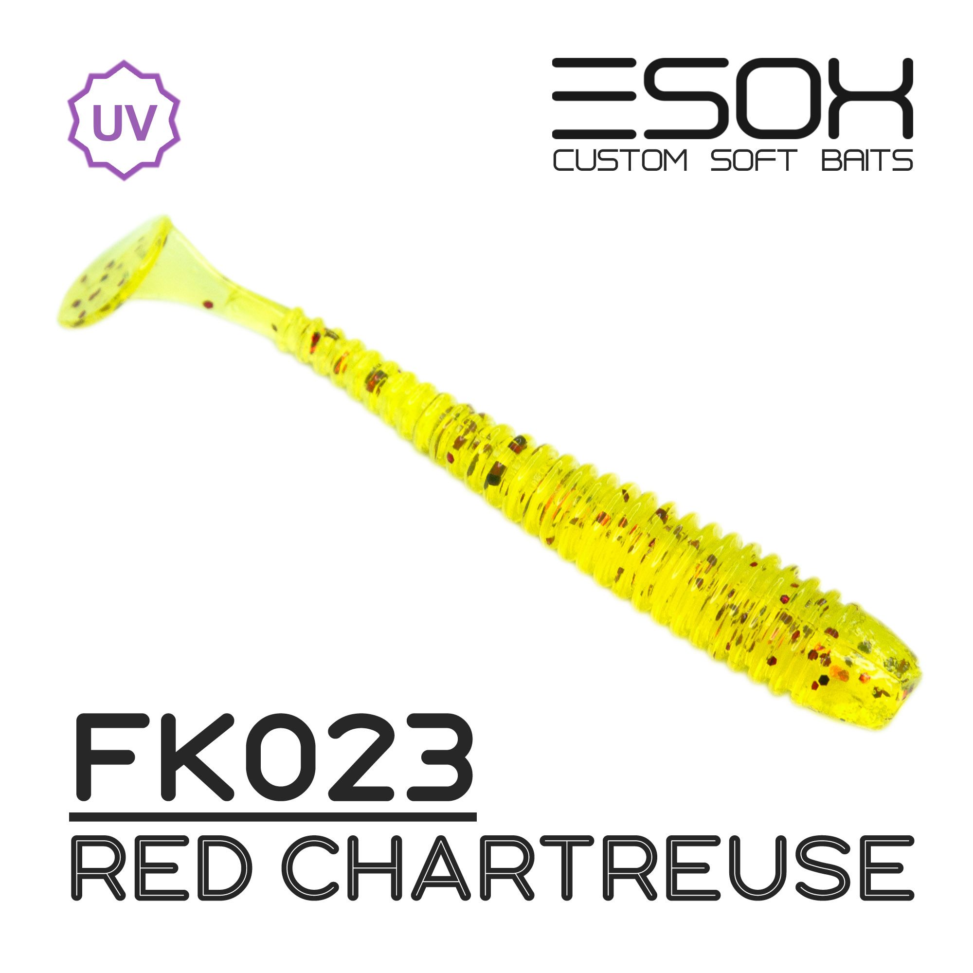 

Силиконовая приманка Esox Swinky 53 мм цвет FK023 Red Chartreuse 10 шт, Swinky