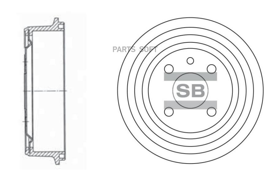 

Барабан Тормозной Daewoo Lanos, Opel Astra F Sd3034 Sangsin brake арт. SD3034