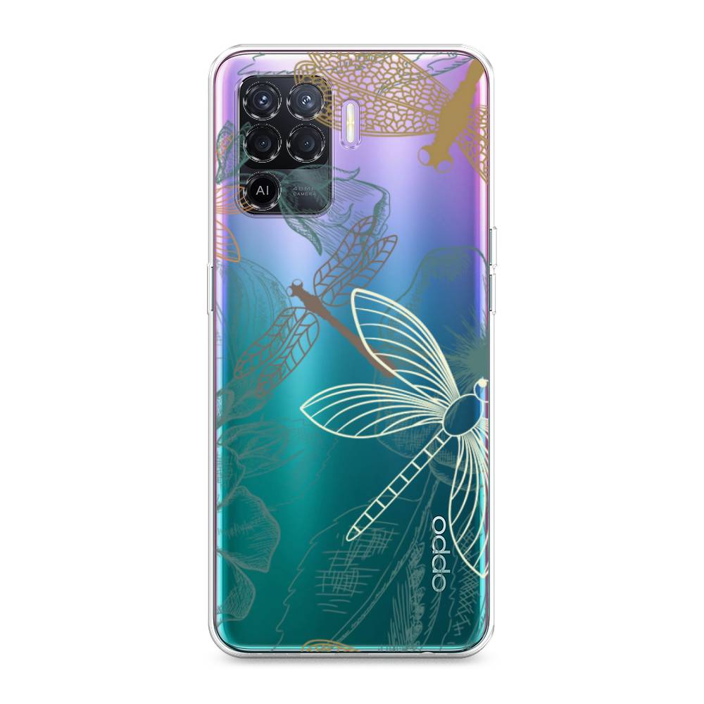 

Чехол Awog на Oppo Reno 5 Lite "Тени стрекоз", Разноцветный, 255150-8