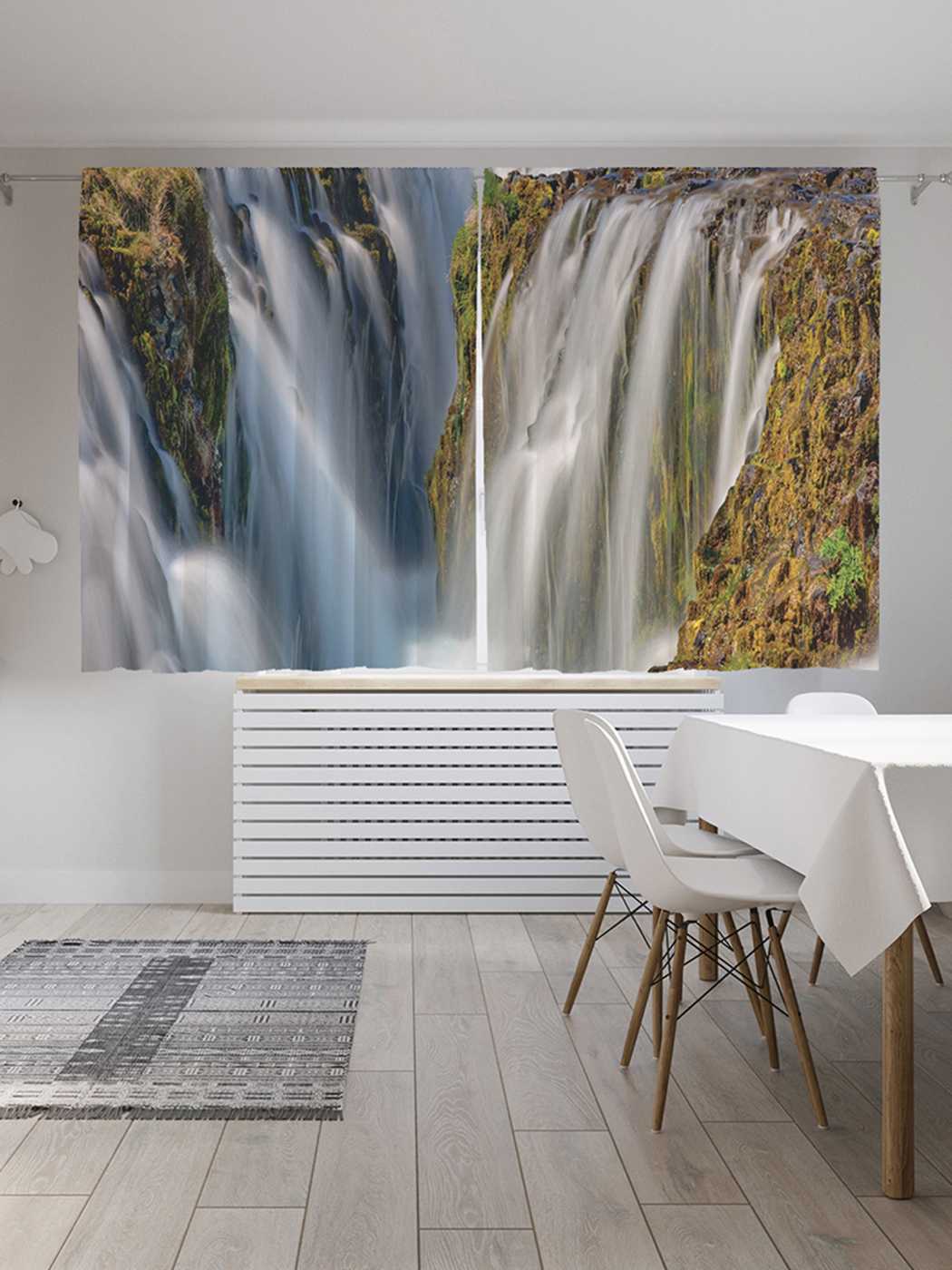 

Классические шторы JoyArty "Обилие водопадов", серия Oxford DeLux, 2 полотна 145x180 см, Обилие водопадов