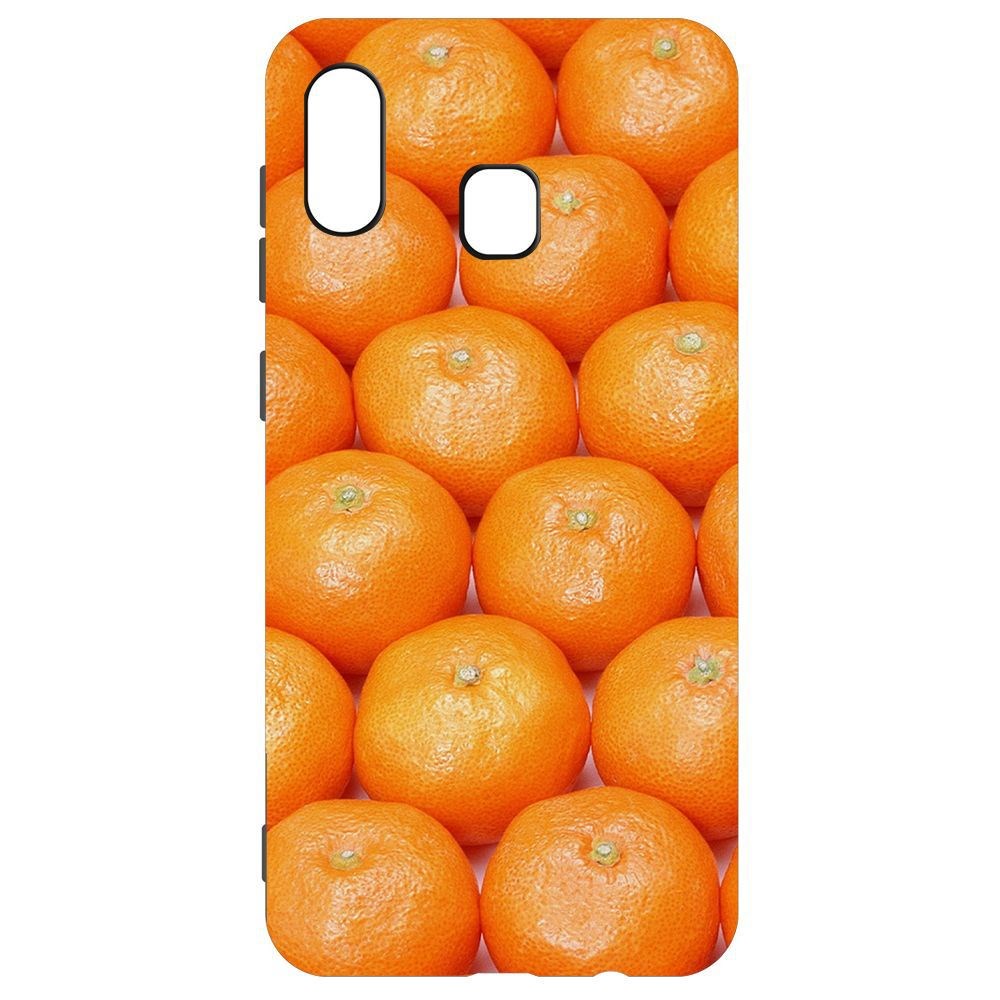 

Чехол-накладка Krutoff Софт Кейс Мандаринки для Samsung Galaxy A30 (A305) черный