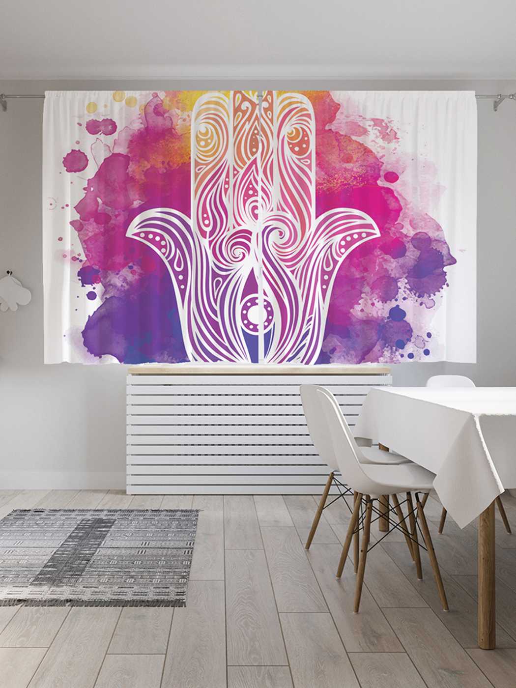 

Классические шторы JoyArty "Красочный амулет", серия Oxford DeLux, 2 полотна 145x180 см, Красочный амулет