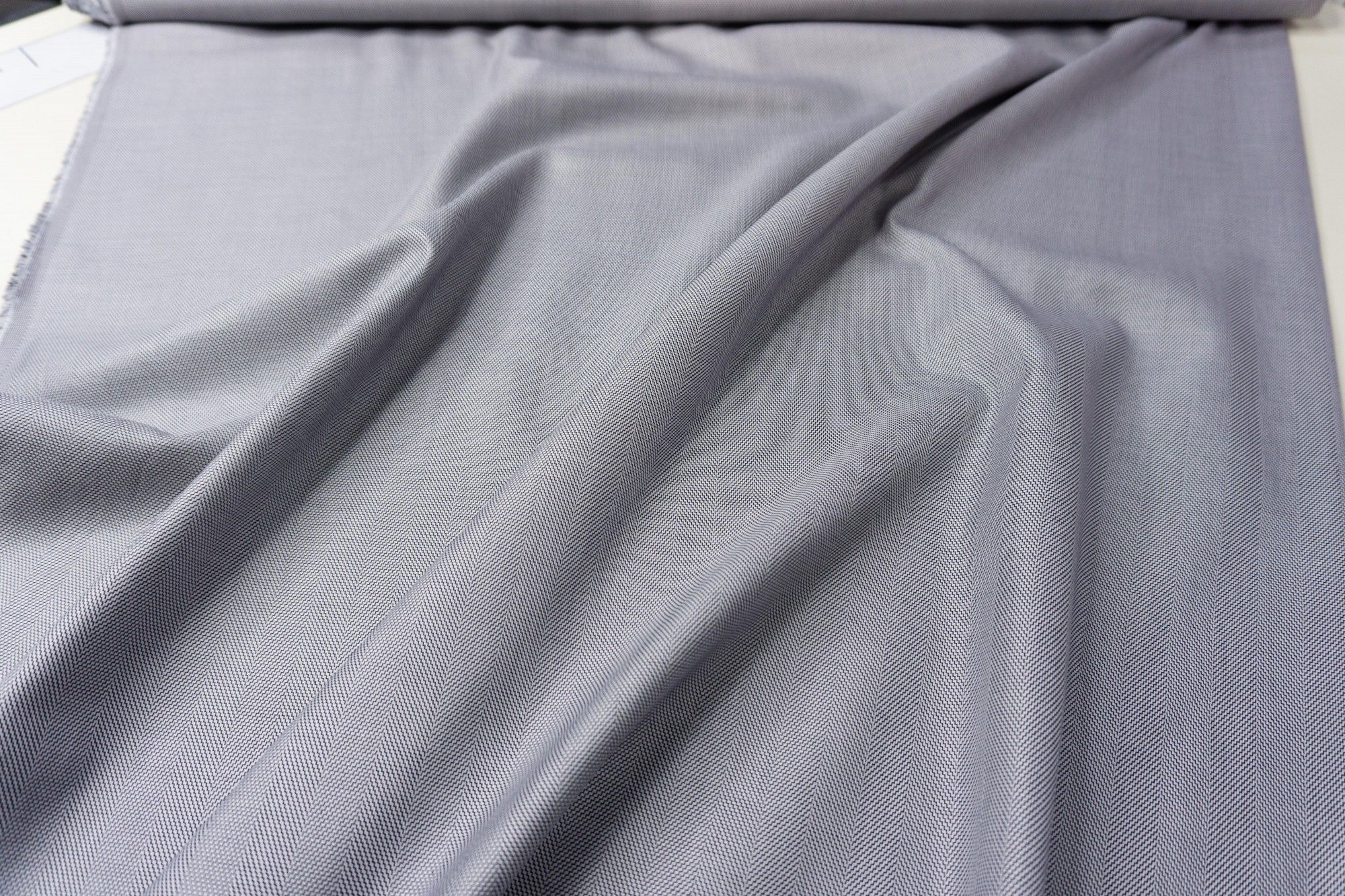 Ткань UNOFABRIC FM3688 Сорочечный хлопок черно-белая елочка. Ткань для шитья 100x149 см