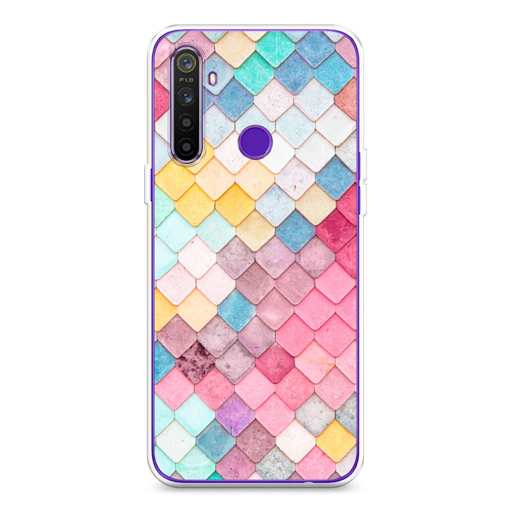 

Чехол Awog на Realme 5 "Нежные ромбики", Разноцветный, 251550-4