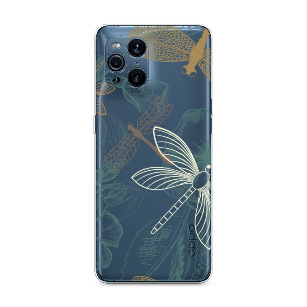 

Чехол Awog на Oppo Find X3 Pro "Тени стрекоз", Разноцветный, 255750-8
